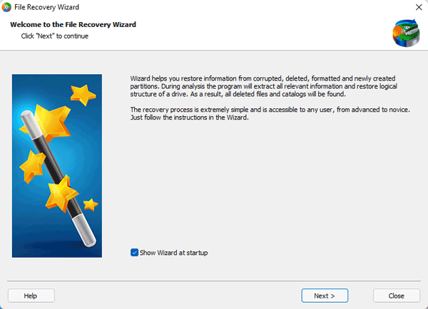 RS Partition Recovery -- the built-in file recovery wizard
