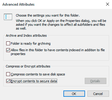 Encrypting files and folders in Windows BitLocker and EFS