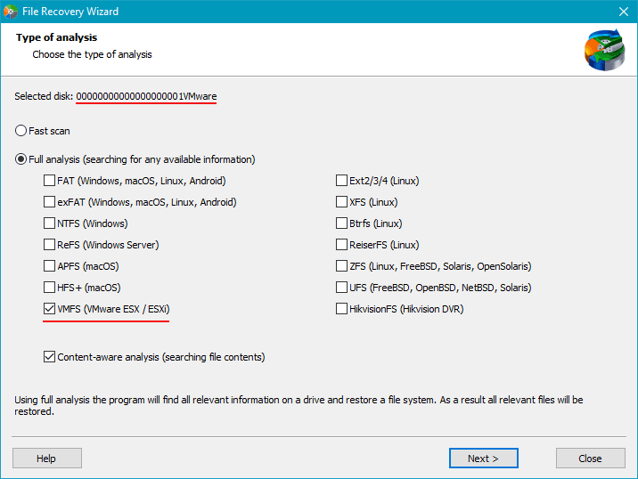 VMFS Recovery software as a solution for NFS data repair