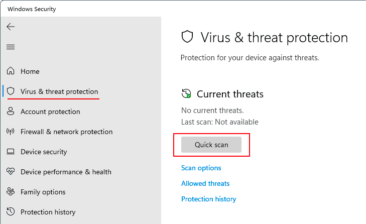 how to run defender windows 11 scan?