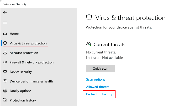How to extract a file from Windows 11 Defender Quarantine