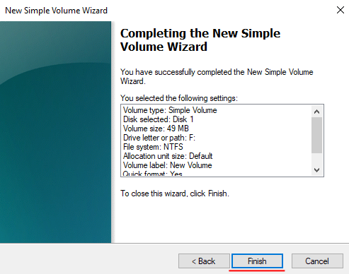 Checking the parameters of the New Simple Volume
