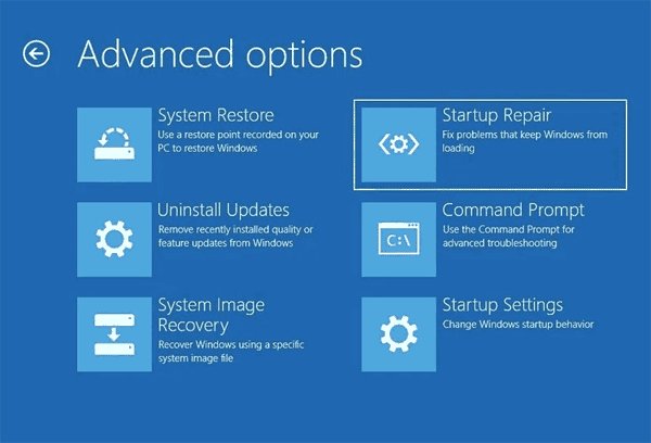 How to repair the EFI bootloader in Windows 10