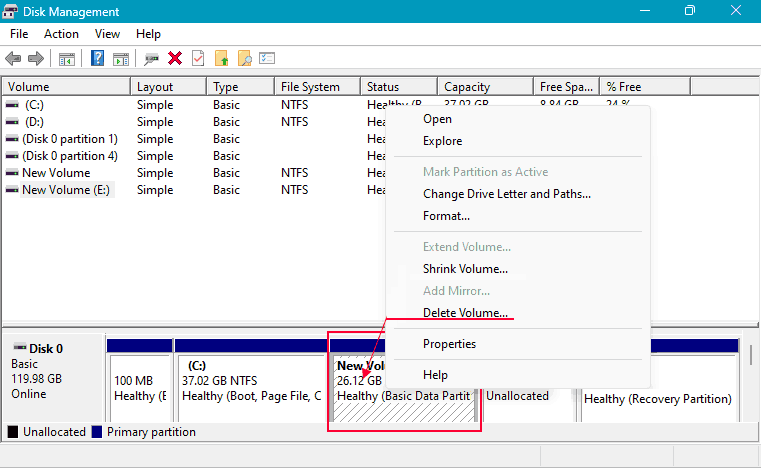 Extend Volume Not Active in Windows 11
