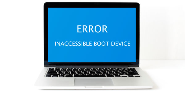 How to fix INACCESSIBLE BOOT DEVICE error