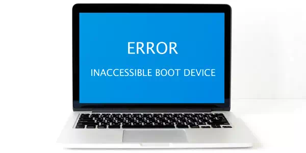 How to fix INACCESSIBLE BOOT DEVICE error