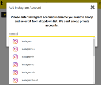 Adding account to the Snoopreport