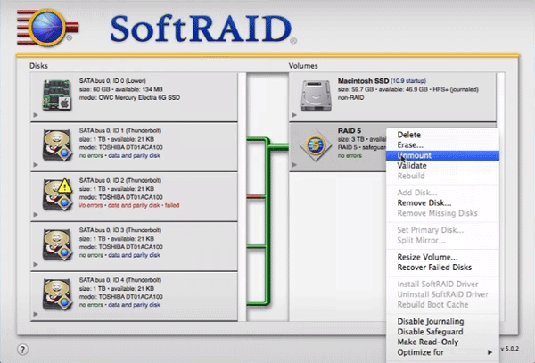 Creating Software RAID in Mac OS