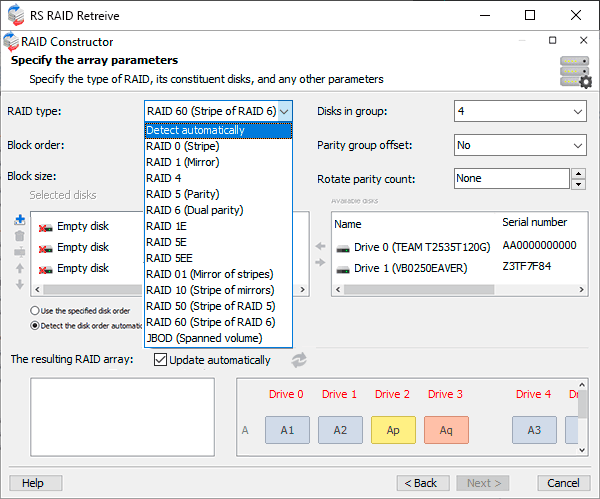 RS RAID Retrieve master of constructor RS RAID Retrieve master of constructor