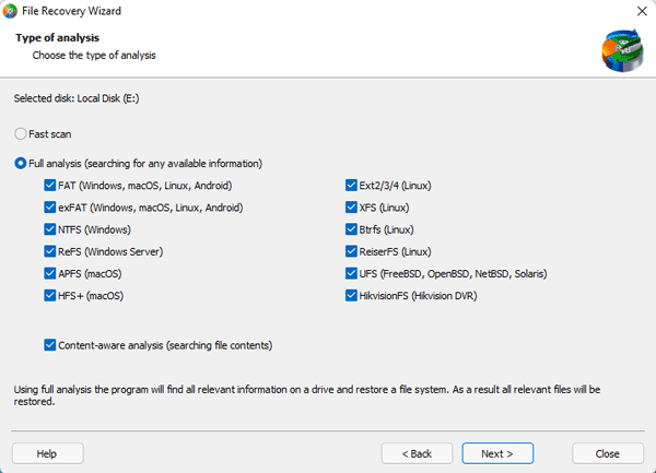 Supporting all modern filesystems Supporting all modern filesystems
