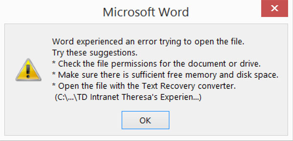 microsoft word document corrupted recovery mac