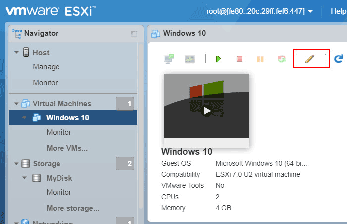 Where does VMWare vSphere ESXi store machine files