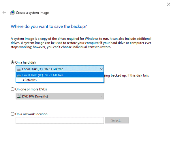 create external hard drive recovery partition