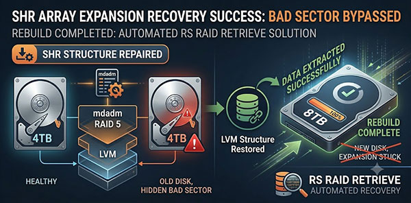 Recover Data from SHR Array Failing During Rebuild Process