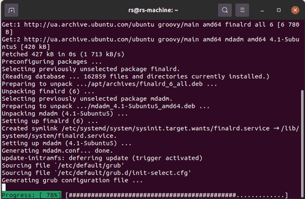 Installing the mdadm in Linux