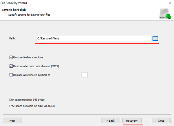 How to recover data from an unallocated space on a drive