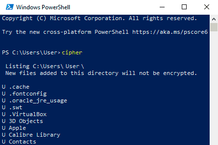 Windows commands - cipher