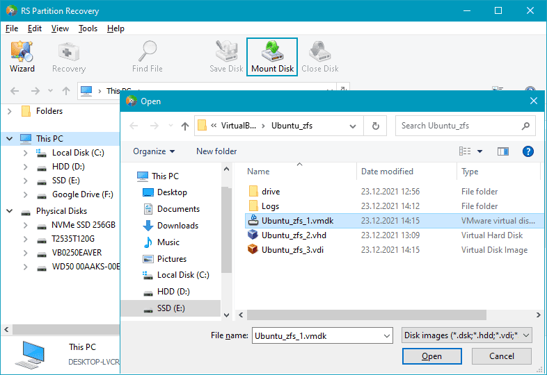 Восстановление VMWare VMDK-дисков