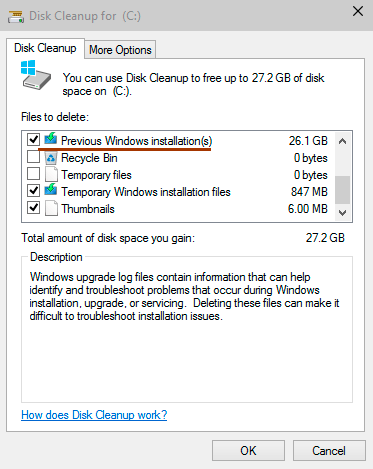 Recovering files of a previous version of Windows (Windows.old)