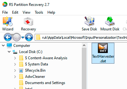 Recovering files of a previous version of Windows (Windows.old)