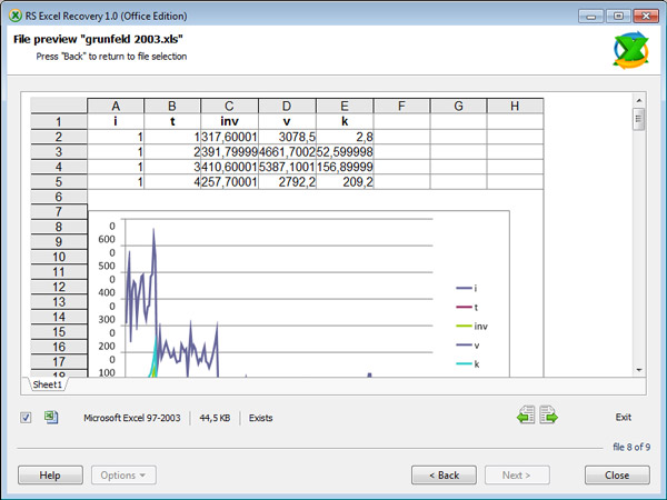 Spreadsheets Recovery Software