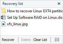 Add the files to save to Restore list