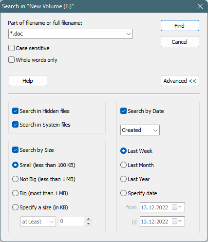 RS Partition Recovery - find and restore specific files