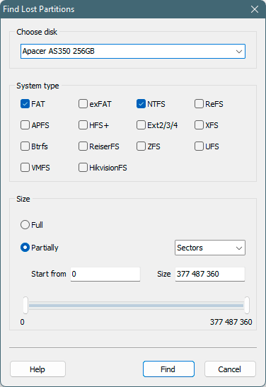 Adding a physical device RS Partition Recovery