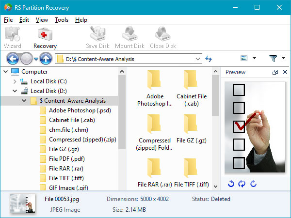 RS Partition Recovery - results