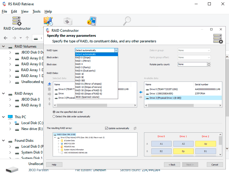 Setup software RAID 0, 1 in Windows