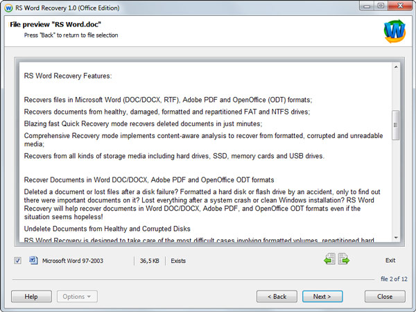 word file password recovery